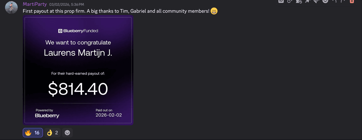 Laurens — BlueberryFunded $814.40 payout. "Thanks to Gabriel and all community members"